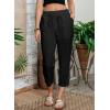 imageAcelitt Women Casual Lightweight Drawstring Elastic Waist Pants with Pockets SXXLBlack