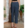 imageAcelitt Women Casual Lightweight Drawstring Elastic Waist Pants with Pockets SXXLBlue