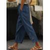 imageAcelitt Women Casual Lightweight Drawstring Elastic Waist Pants with Pockets SXXLBlue