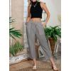 imageAcelitt Women Casual Lightweight Drawstring Elastic Waist Pants with Pockets SXXLGray