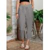 imageAcelitt Women Casual Lightweight Drawstring Elastic Waist Pants with Pockets SXXLGray