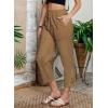 imageAcelitt Women Casual Lightweight Drawstring Elastic Waist Pants with Pockets SXXLKhaki