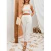 imageAcelitt Women Casual Lightweight Drawstring Elastic Waist Pants with Pockets SXXLWhite