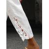 imageAcelitt Women Casual Lightweight Drawstring Elastic Waist Pants with Pockets SXXLWhite