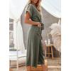 imageAcelitt Women Casual V Neck Short Sleeve Button Belted Wide Leg JumpsuitsSXXLLgreen