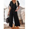 imageAcelitt Womens Casual Pants Straight Leg Drawstring Elastic High Waist Loose Comfy Trousers with Pockets