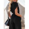 imageAcelitt Womens Casual Pants Straight Leg Drawstring Elastic High Waist Loose Comfy Trousers with Pockets