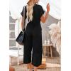 imageAcelitt Womens Casual Pants Straight Leg Drawstring Elastic High Waist Loose Comfy Trousers with Pockets