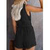 imageAcelitt Womens Casual Summer Crewneck Ruffle Sleeveless Rompers XSXXL2 Black