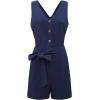 imageAcelitt Womens Casual Summer Crewneck Ruffle Sleeveless Rompers XSXXL2 Blue