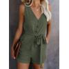 imageAcelitt Womens Casual Summer Crewneck Ruffle Sleeveless Rompers XSXXL2 Green