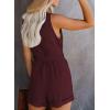 imageAcelitt Womens Casual Summer Crewneck Ruffle Sleeveless Rompers XSXXL4 Red