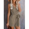 imageAcelitt Womens Casual Summer Crewneck Ruffle Sleeveless Rompers XSXXLBkhaki
