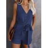 imageAcelitt Womens Casual Summer Crewneck Ruffle Sleeveless Rompers XSXXLBroyal Blue
