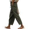 imageAcelitt Women Casual Lightweight Drawstring Elastic Waist Pants with Pockets SXXLGreen