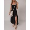 imageAcelitt Women 2025 Summer Sundress Casual Loose Sleeveless Beach Long Tank Dress Vacation Outfits with PocketsBlack