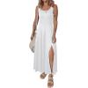 imageAcelitt Women 2025 Summer Sundress Casual Loose Sleeveless Beach Long Tank Dress Vacation Outfits with PocketsBwhite