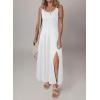 imageAcelitt Women 2025 Summer Sundress Casual Loose Sleeveless Beach Long Tank Dress Vacation Outfits with PocketsBwhite