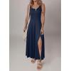 imageAcelitt Women 2025 Summer Sundress Casual Loose Sleeveless Beach Long Tank Dress Vacation Outfits with PocketsNavy Blue