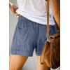 imageAcelitt Women Comfy Drawstring Casual Elastic Waist Pocketed ShortsS3XLCblue