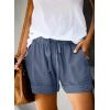 imageAcelitt Women Comfy Drawstring Casual Elastic Waist Pocketed ShortsS3XLCblue