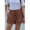 imageAcelitt Women Comfy Drawstring Casual Elastic Waist Pocketed ShortsS3XLCbrown