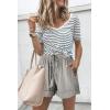 imageAcelitt Women Comfy Drawstring Casual Elastic Waist Pocketed ShortsS3XLCgray