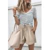 imageAcelitt Women Comfy Drawstring Casual Elastic Waist Pocketed ShortsS3XLCkhaki