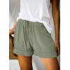 imageAcelitt Women Comfy Drawstring Casual Elastic Waist Pocketed ShortsS3XLClight Green
