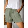 imageAcelitt Women Comfy Drawstring Casual Elastic Waist Pocketed ShortsS3XLClight Green