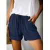 imageAcelitt Women Comfy Drawstring Casual Elastic Waist Pocketed ShortsS3XLCnavy Blue