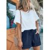 imageAcelitt Women Comfy Drawstring Casual Elastic Waist Pocketed ShortsS3XLCnavy Blue