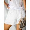 imageAcelitt Women Comfy Drawstring Casual Elastic Waist Pocketed ShortsS3XLCwhite
