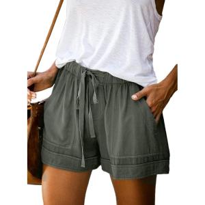 imageAcelitt Women Comfy Drawstring Casual Elastic Waist Pocketed ShortsS3XLBgreen