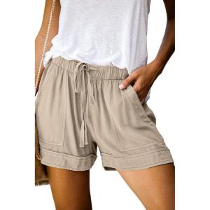 imageAcelitt Women Comfy Drawstring Casual Elastic Waist Pocketed ShortsS3XLCkhaki