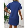 imageAcelitt Summer Lapel Collared Dresses for Women 2025 Batwing Short Sleeve Mini Dress Beach SundressBlue