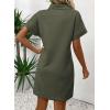 imageAcelitt Summer Lapel Collared Dresses for Women 2025 Batwing Short Sleeve Mini Dress Beach SundressFour Leaf Clover