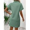 imageAcelitt Summer Lapel Collared Dresses for Women 2025 Batwing Short Sleeve Mini Dress Beach SundressGreen