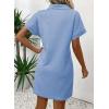 imageAcelitt Summer Lapel Collared Dresses for Women 2025 Batwing Short Sleeve Mini Dress Beach SundressMyosotis