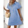 imageAcelitt Summer Lapel Collared Dresses for Women 2025 Batwing Short Sleeve Mini Dress Beach SundressMyosotis