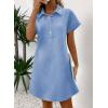 imageAcelitt Summer Lapel Collared Dresses for Women 2025 Batwing Short Sleeve Mini Dress Beach SundressMyosotis