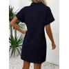imageAcelitt Summer Lapel Collared Dresses for Women 2025 Batwing Short Sleeve Mini Dress Beach SundressNavy Blue