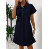 imageAcelitt Summer Lapel Collared Dresses for Women 2025 Batwing Short Sleeve Mini Dress Beach SundressNavy Blue