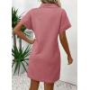 imageAcelitt Summer Lapel Collared Dresses for Women 2025 Batwing Short Sleeve Mini Dress Beach SundressPink