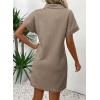imageAcelitt Summer Lapel Collared Dresses for Women 2025 Batwing Short Sleeve Mini Dress Beach SundressSmoke Gray