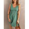 imageAcelitt Women Summer Casual Sleeveless Button Down Elastic Waist Swing Dresses XS2XLDgreen