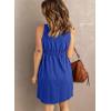 imageAcelitt Women Summer Casual Sleeveless Button Down Elastic Waist Swing Dresses XS2XLEblue2