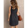 imageAcelitt Women Summer Casual Sleeveless Button Down Elastic Waist Swing Dresses XS2XLEdark Gray2