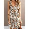 imageAcelitt Women Summer Casual Sleeveless Button Down Elastic Waist Swing Dresses XS2XLEfloral Orange