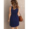 imageAcelitt Women Summer Casual Sleeveless Button Down Elastic Waist Swing Dresses XS2XLEnavy Blue